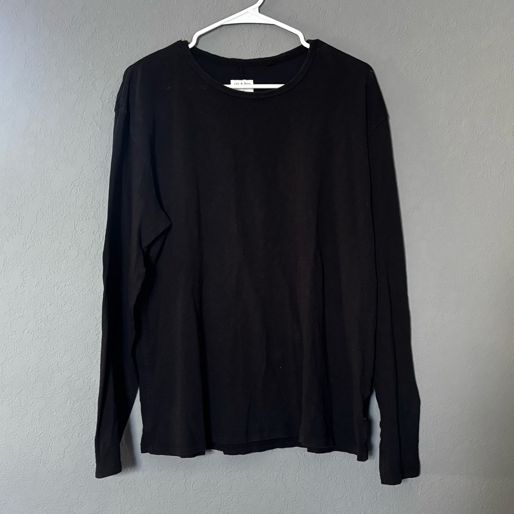 Rag & Bone Charcoal Long Sleeve Top